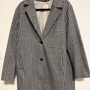 GAP Women's Classic Plaid Pea Coat